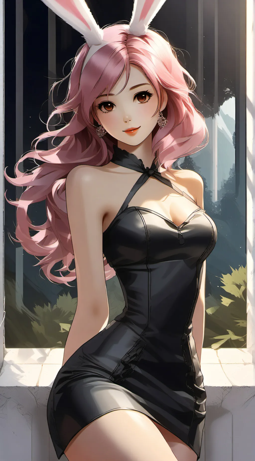 ai character: Rabbit Girl background