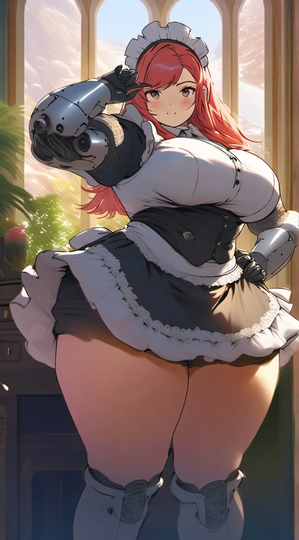 ai character: Maddie Maid-bot background