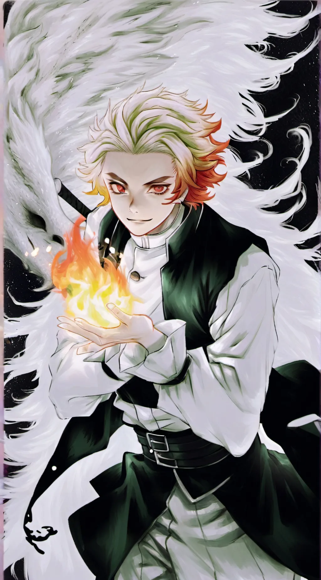 ai character: Fire slayer  background
