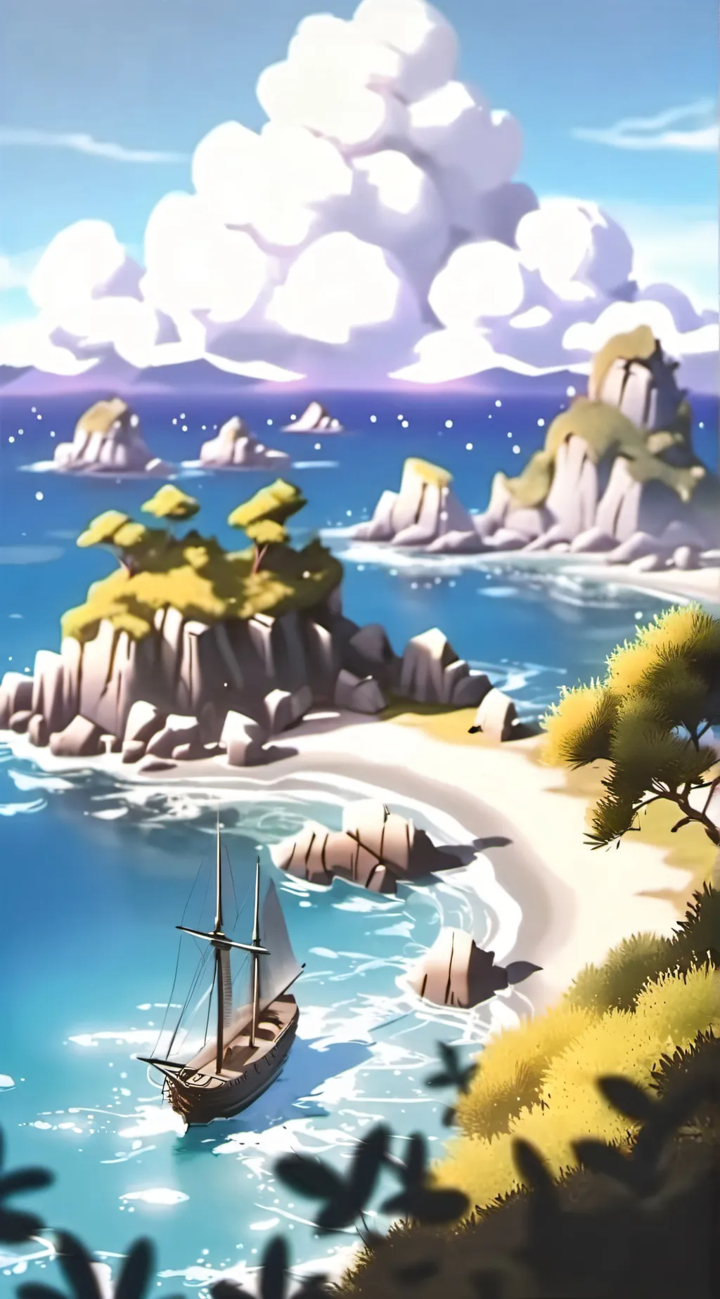 ai character: One Peice Story background