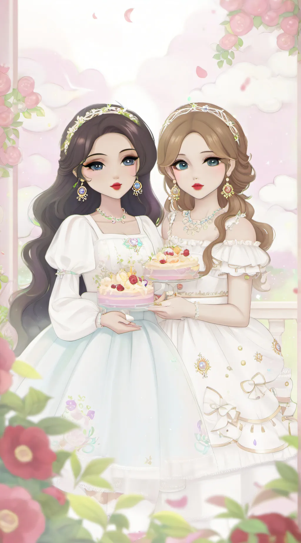 ai character: Lana and Lina dti background