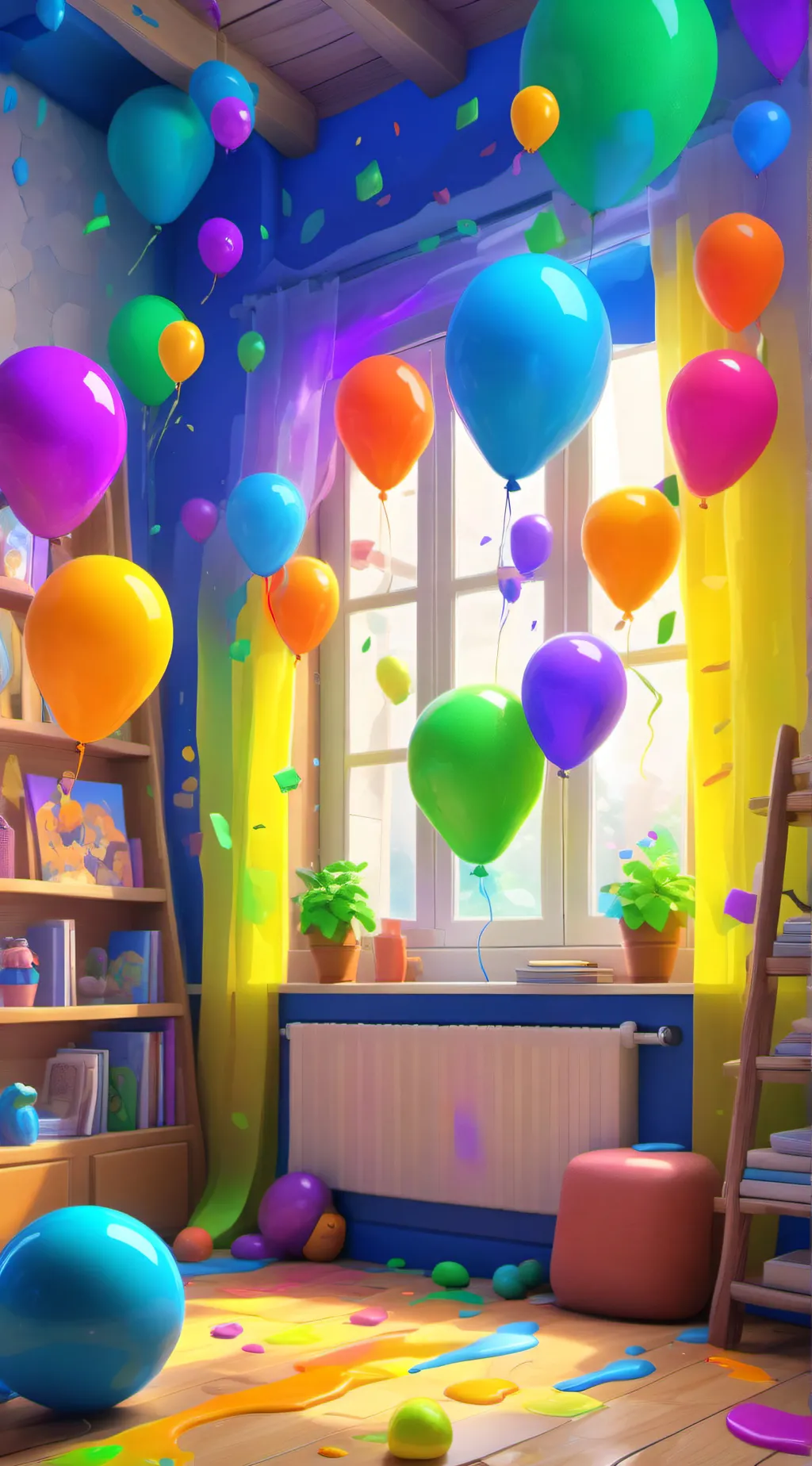 ai character: Rainbow friends background