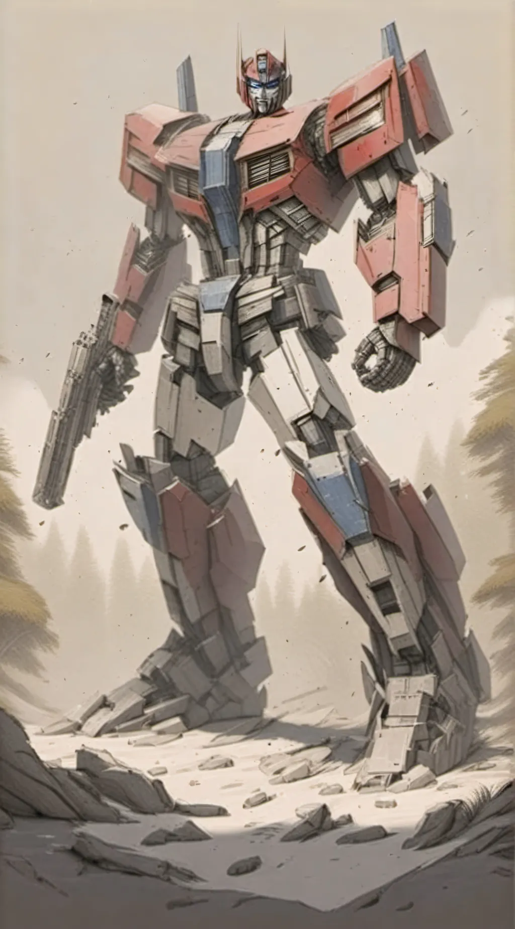 ai character: Transformers Au background