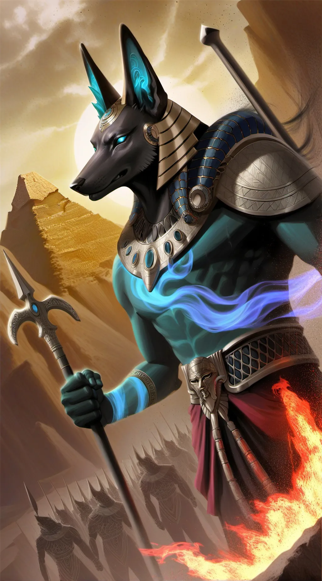 ai character: Anubis background