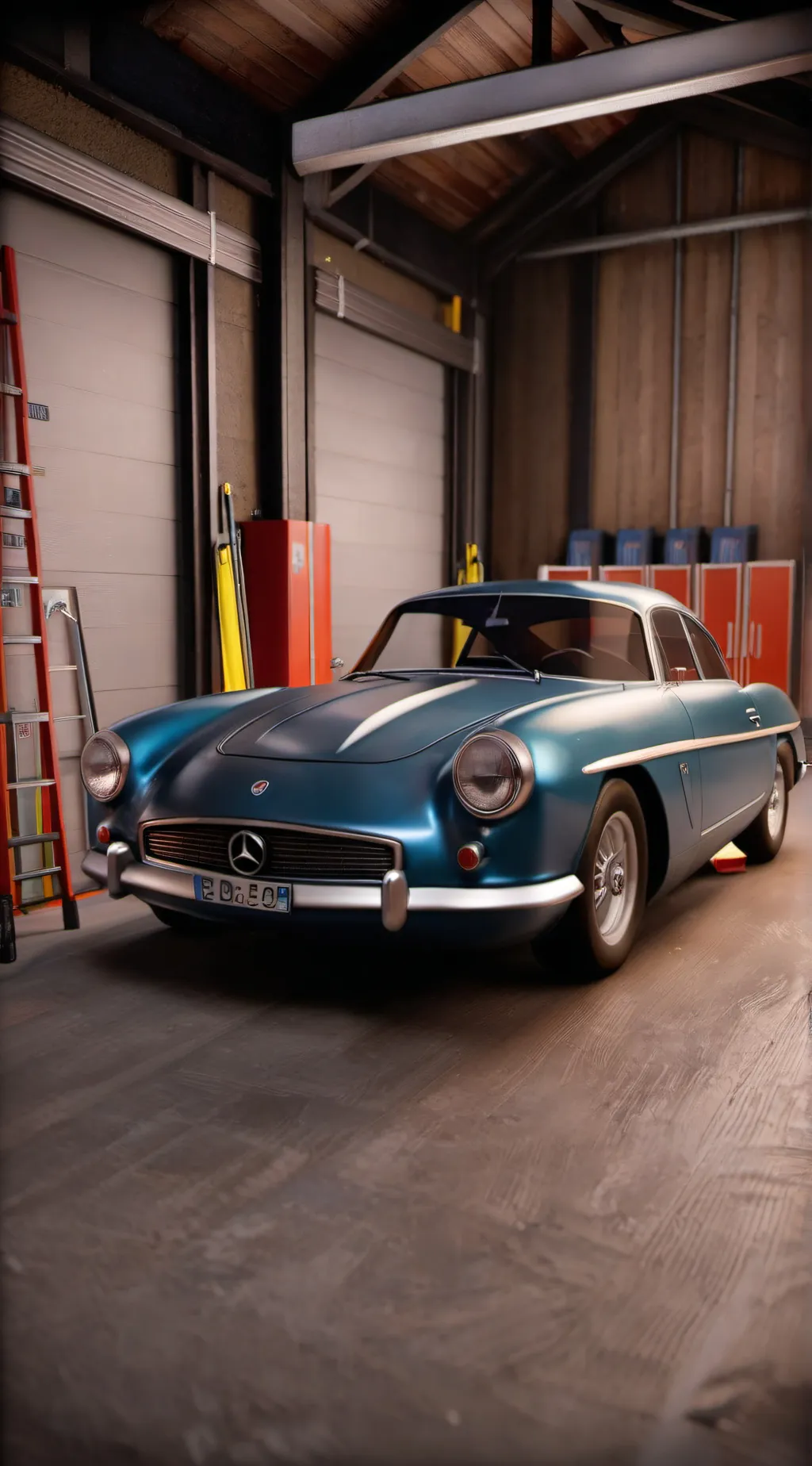 ai character: tu garage background