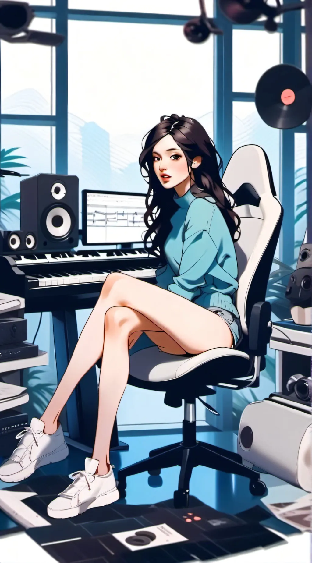 ai character: elley duhé background