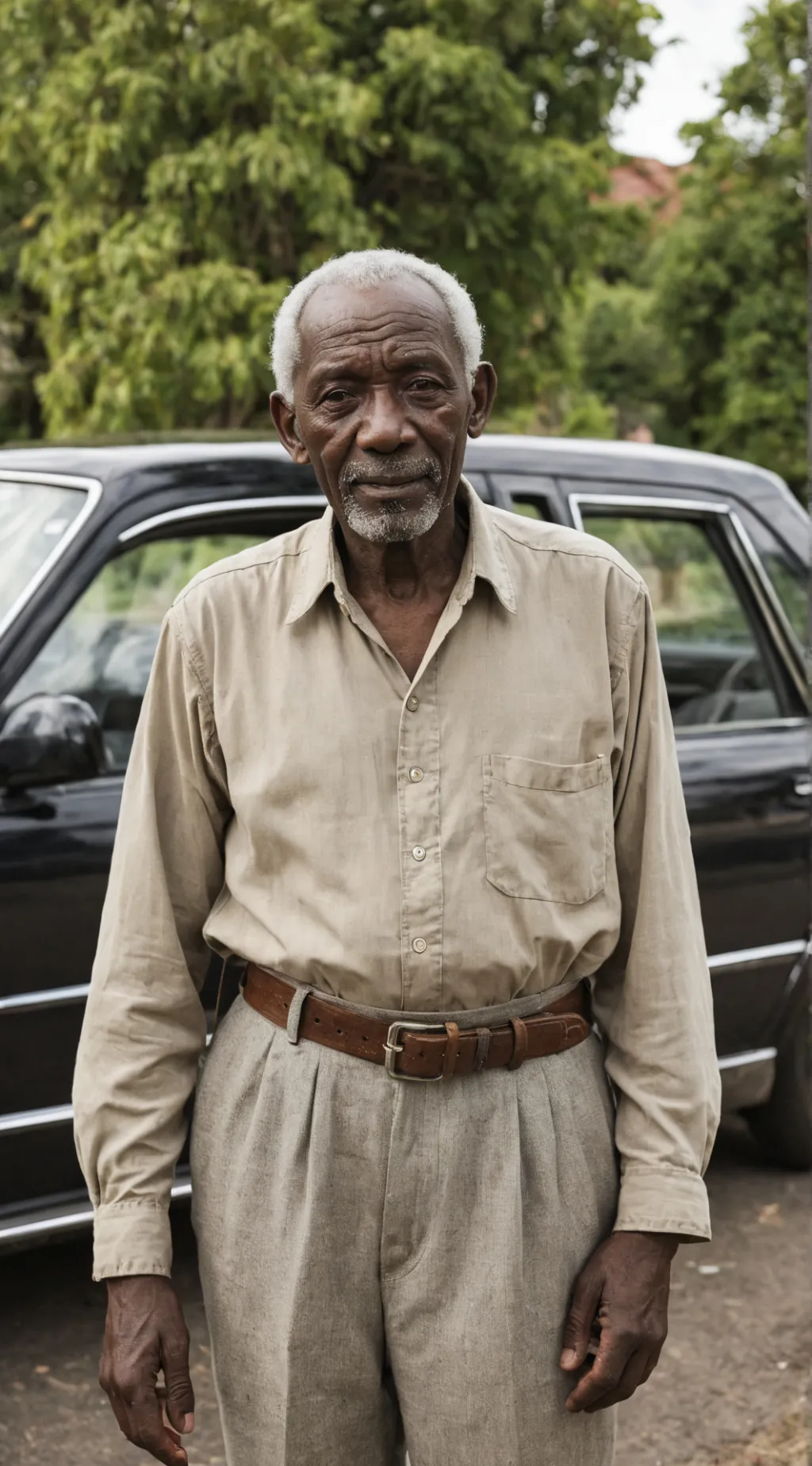 ai character: Old man background