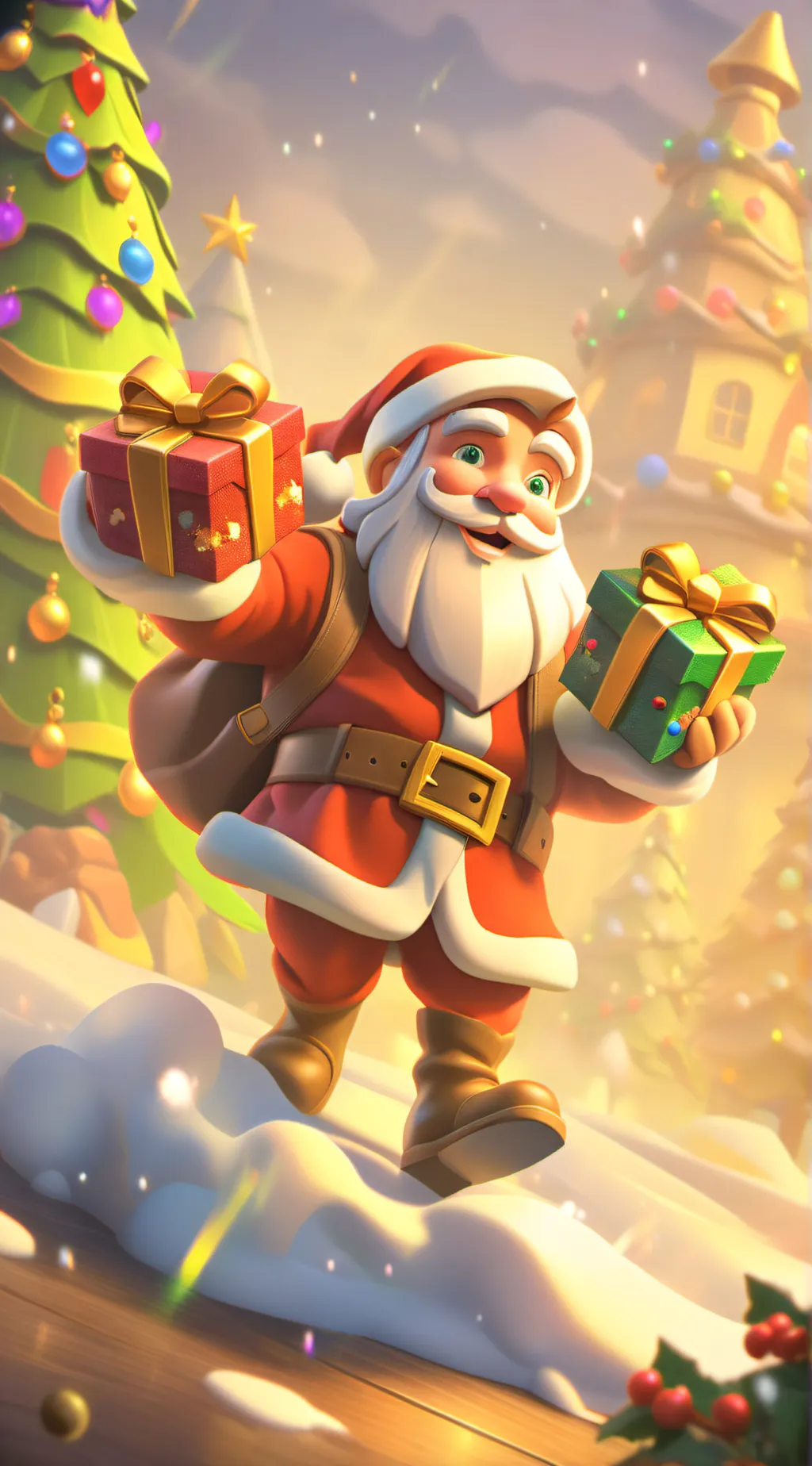ai character: chirstmas time! background