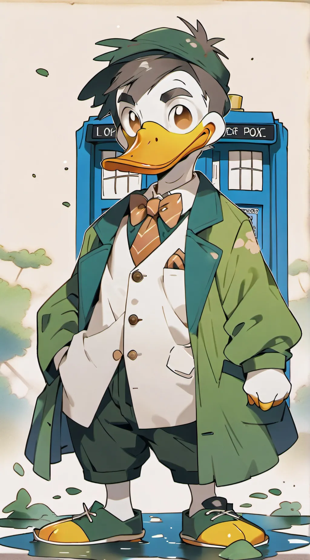 ai character: The Ducktor background