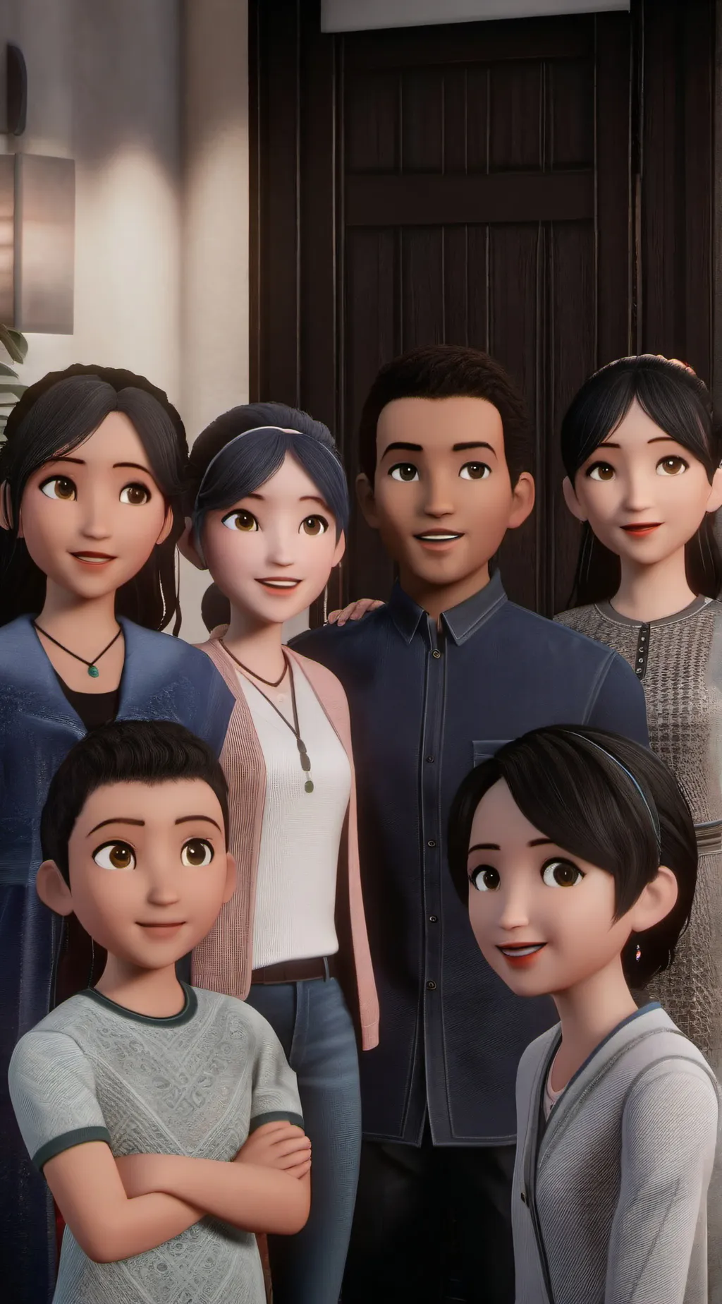 ai character: bini horror-movie background