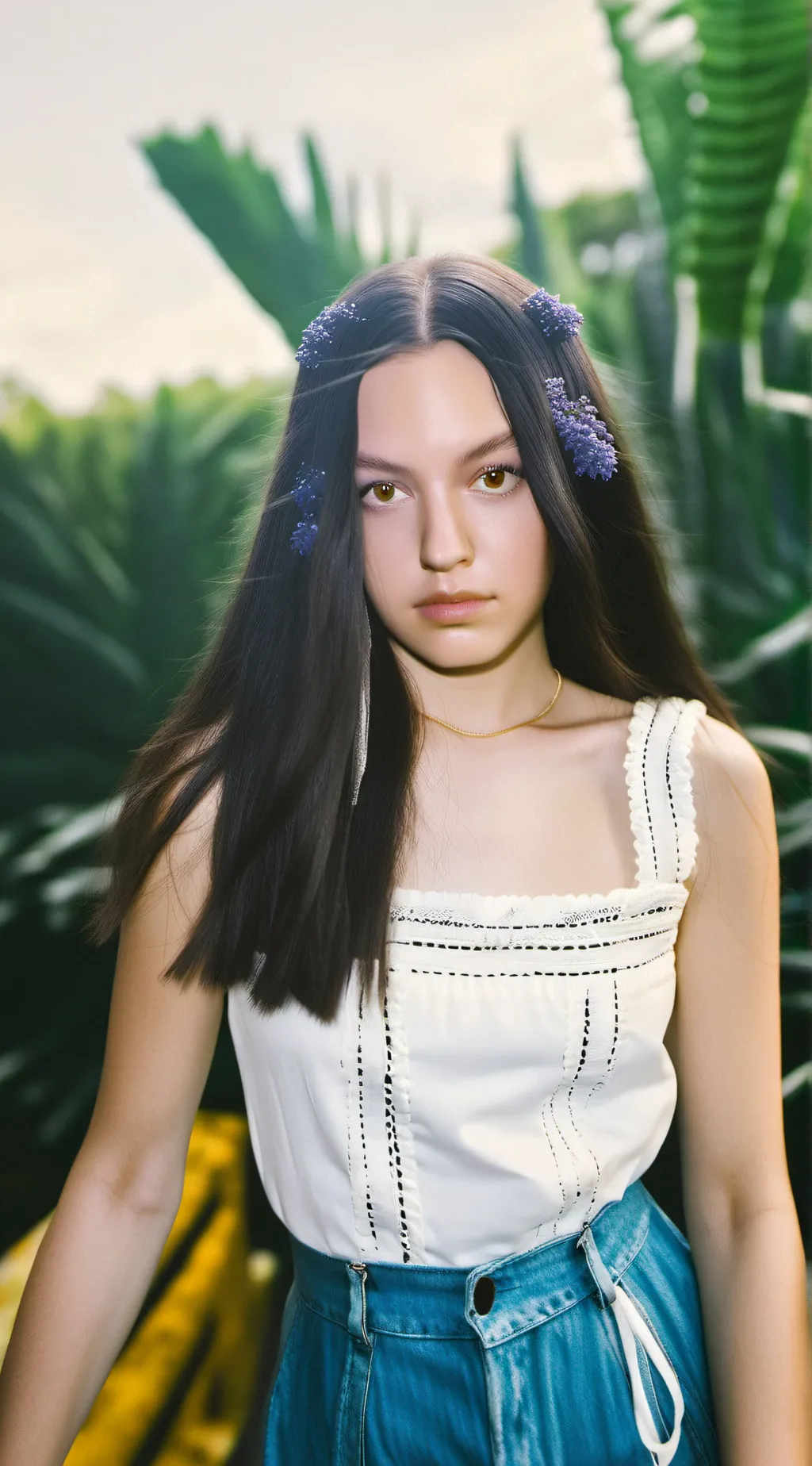 ai character: Olivia Rodrigo  background