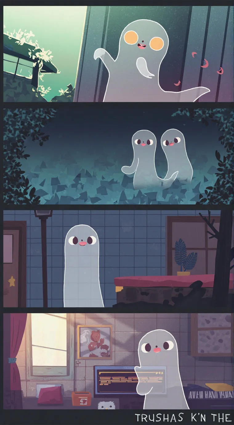 ai character: smiling critters  background