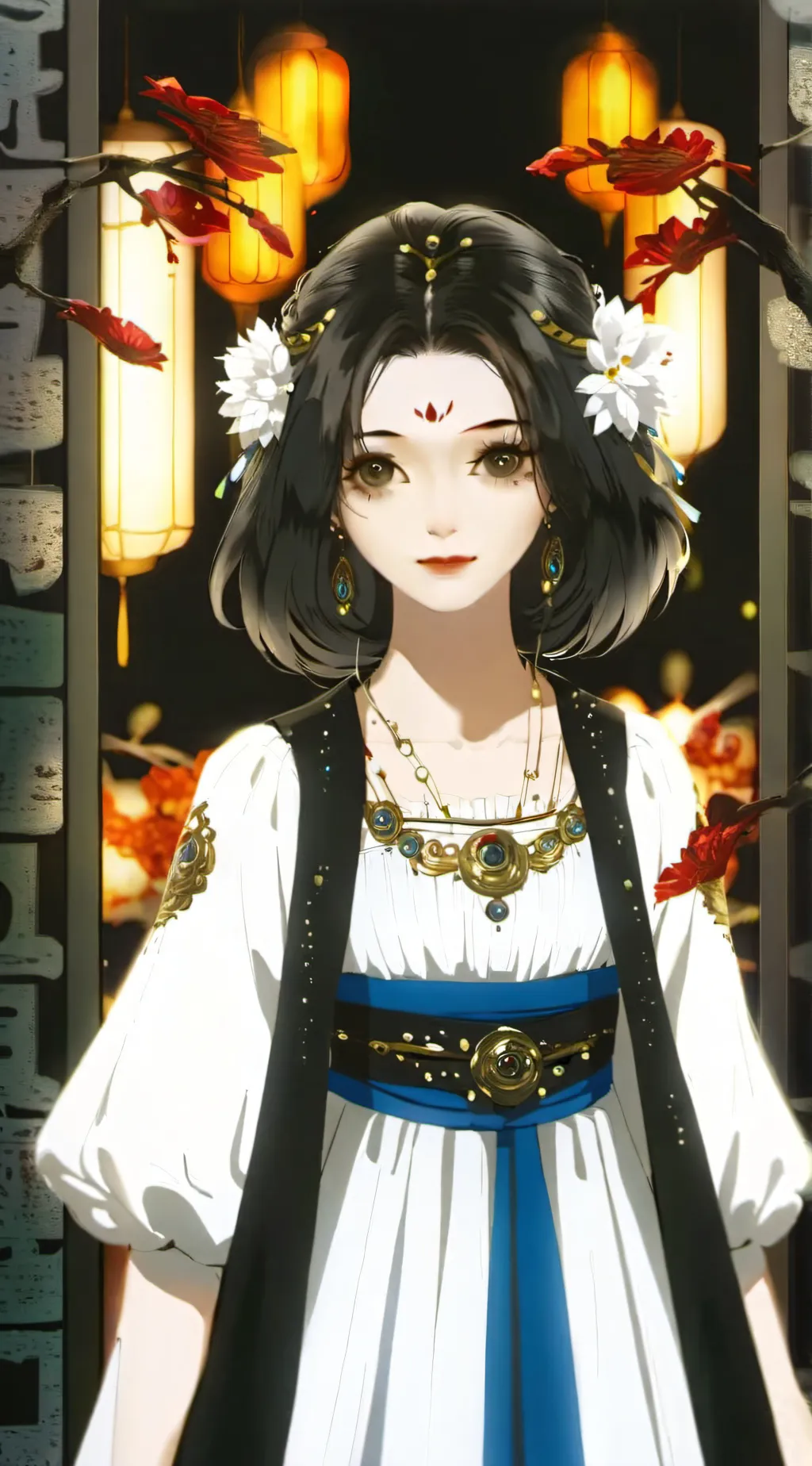 ai character: hashira slum party background