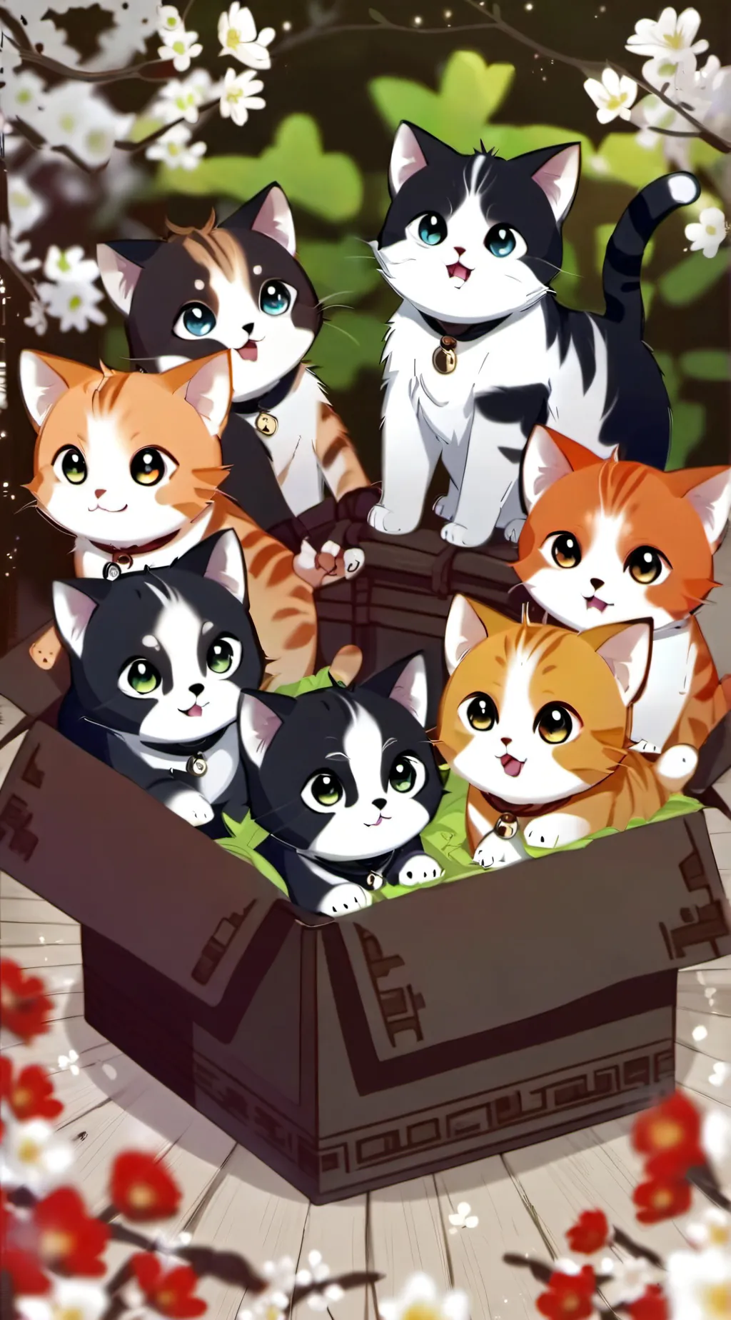 ai character: Cats background