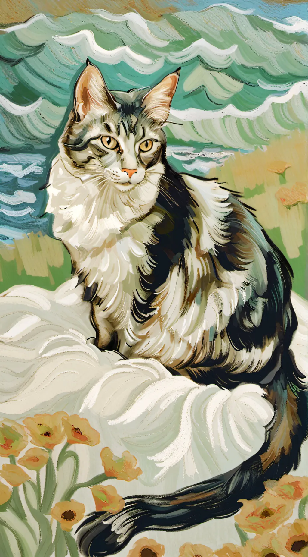 ai character: Mom cat background