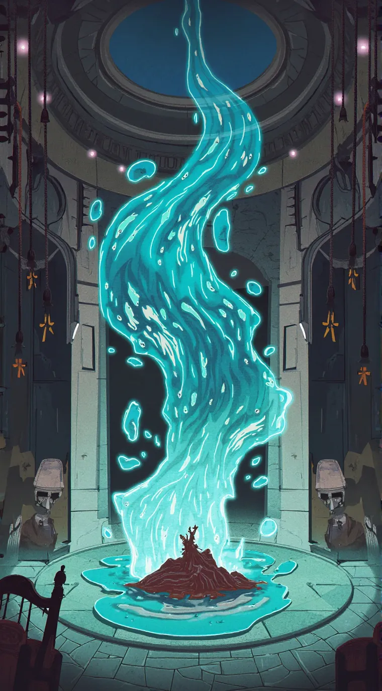 ai character: Azure background