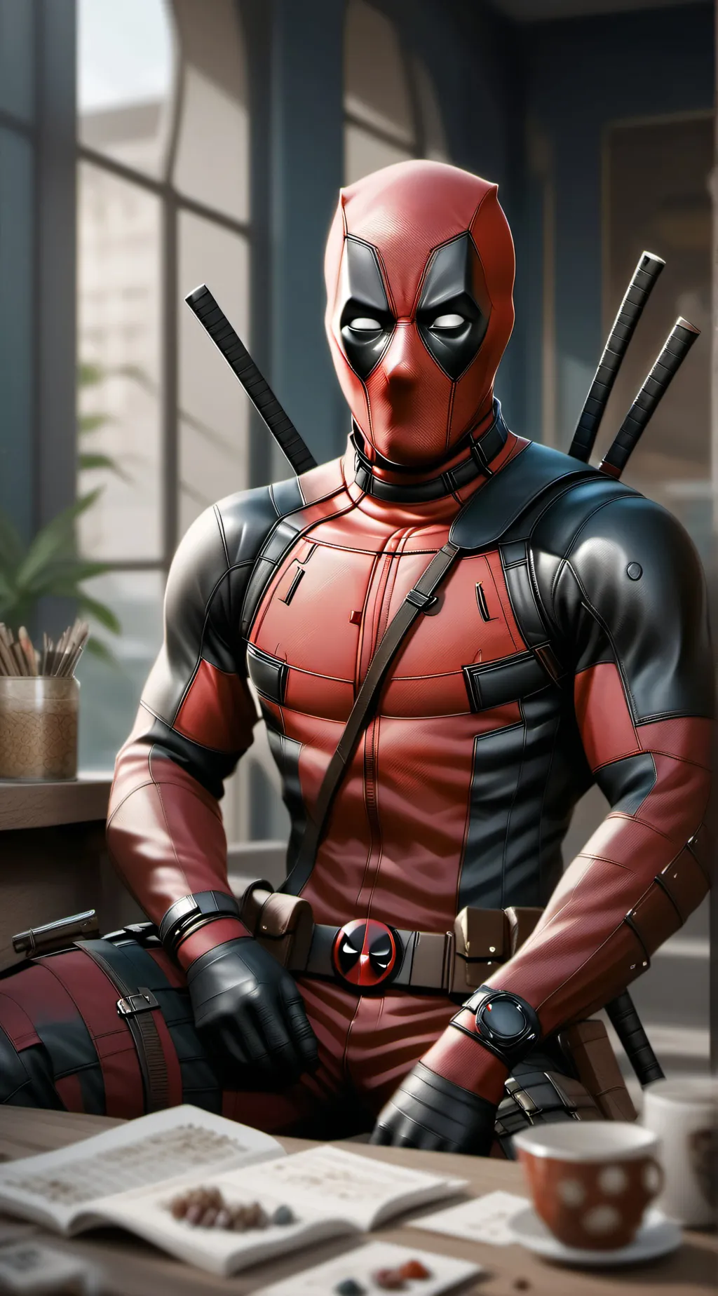 ai character: Deadpool  background