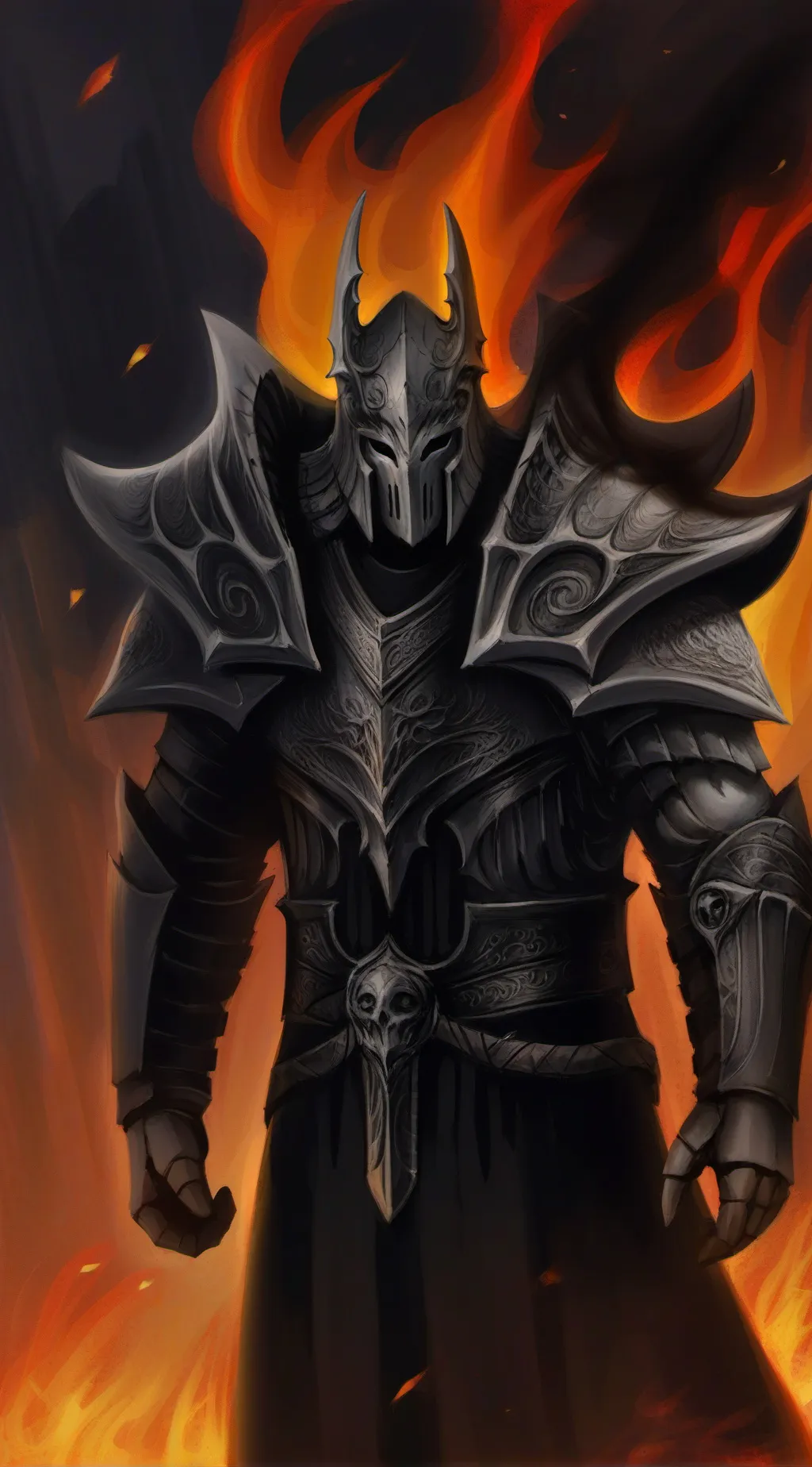ai character: Dark knight background