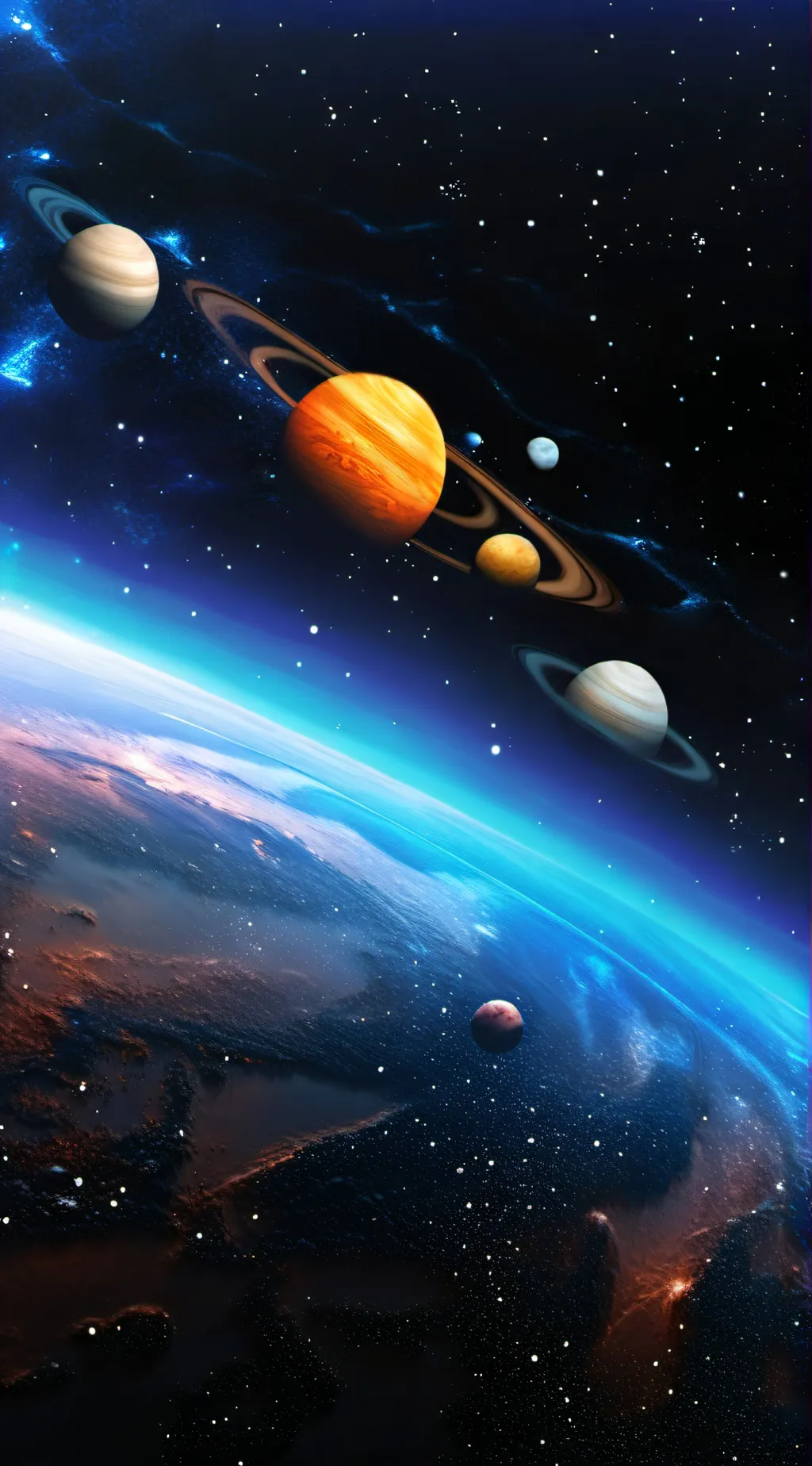 ai character: Solar balls background