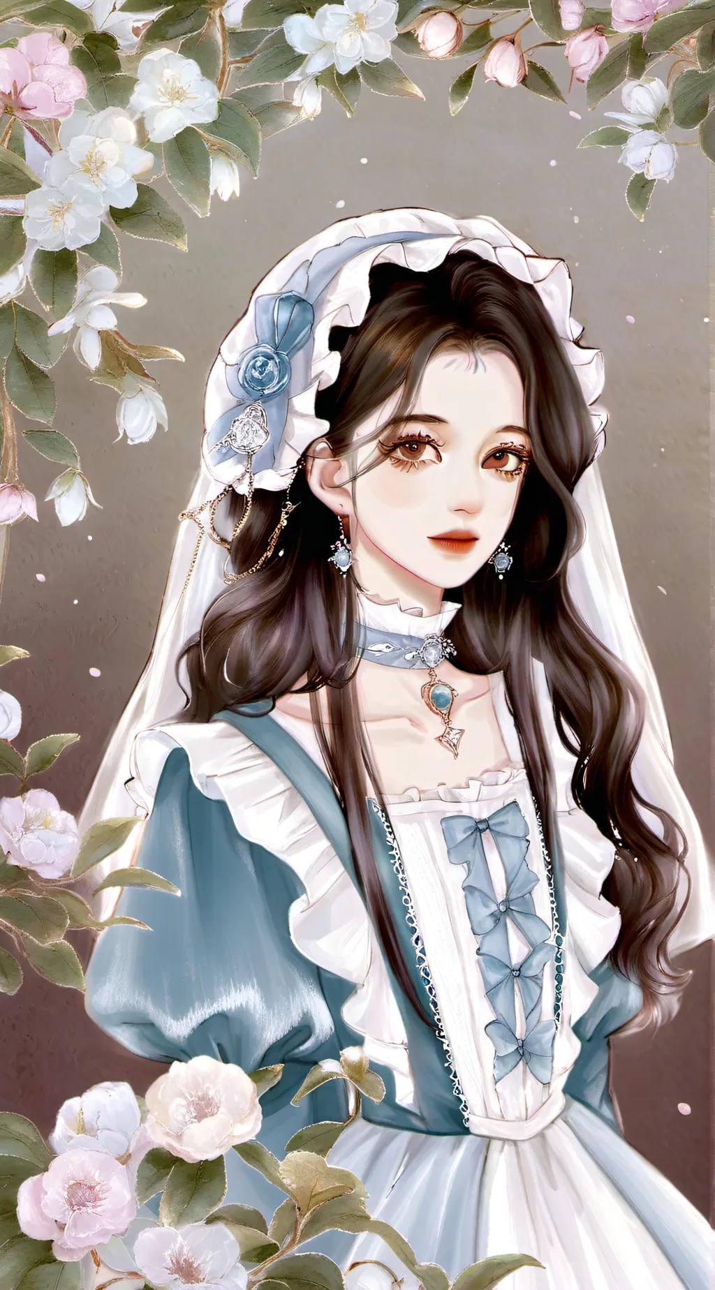 ai character: Wedding day background