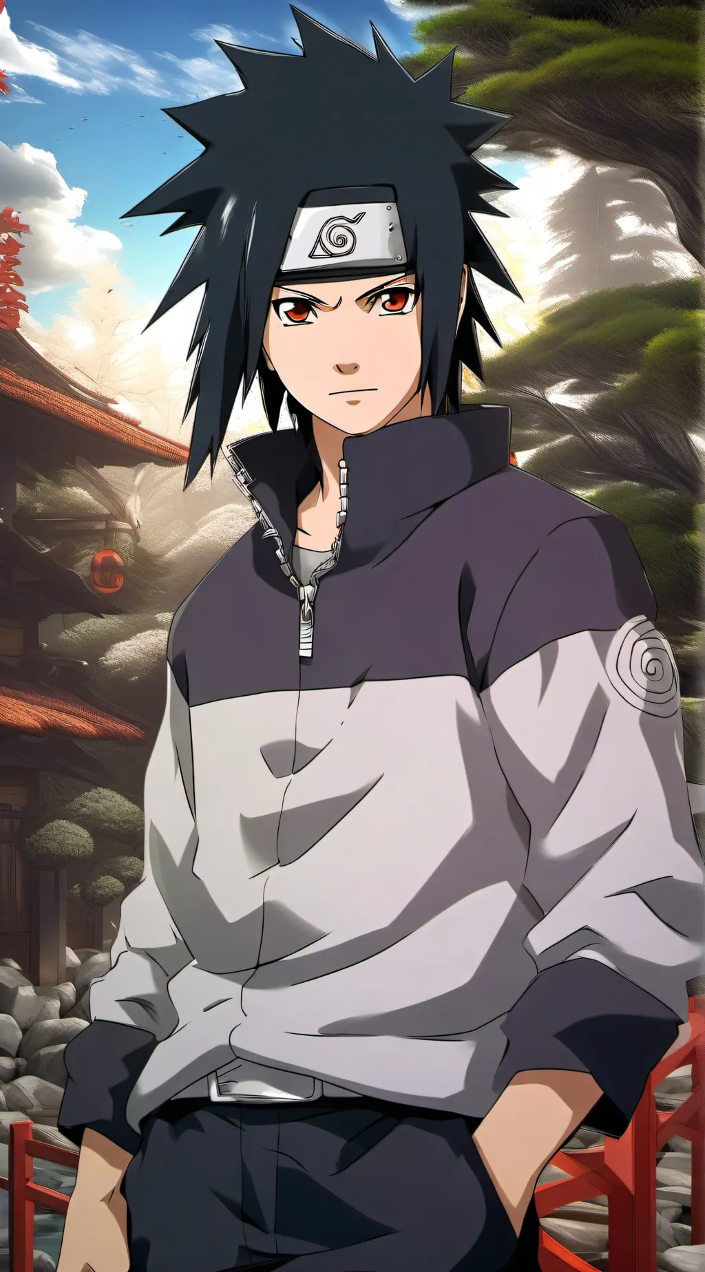 ai character: Sasuke  background