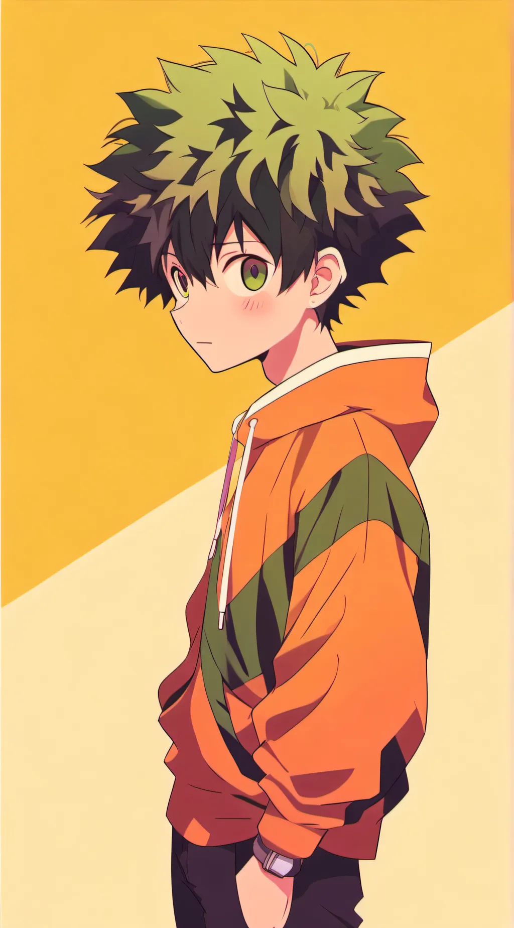 ai character: deku y bakugo🧡💚 background