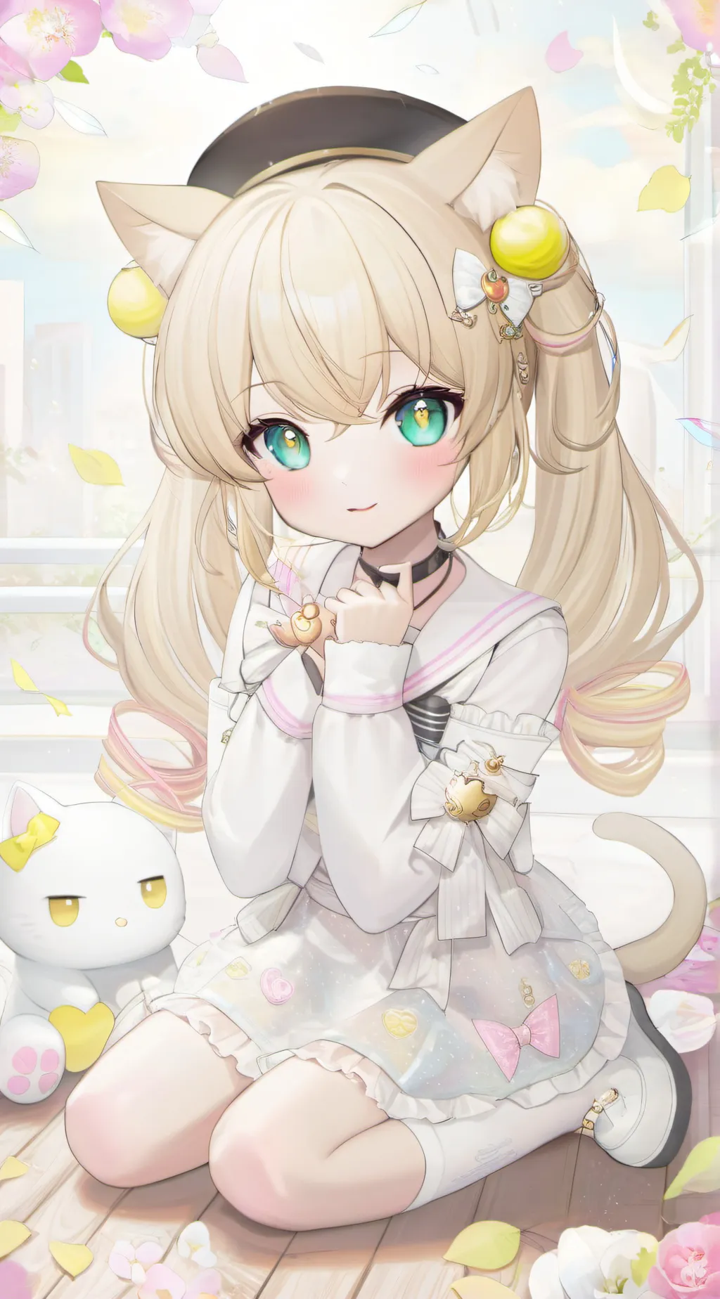 ai character: Miaow.  background