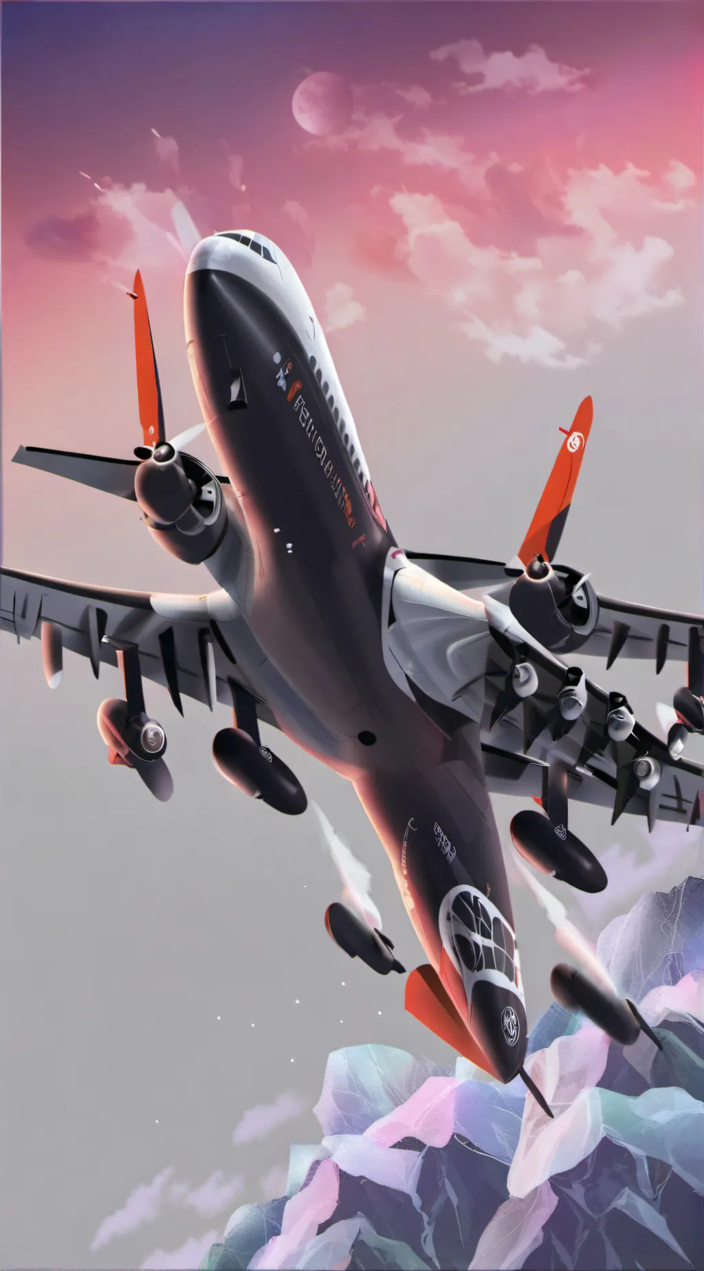ai character: MHA! Plane Trip background