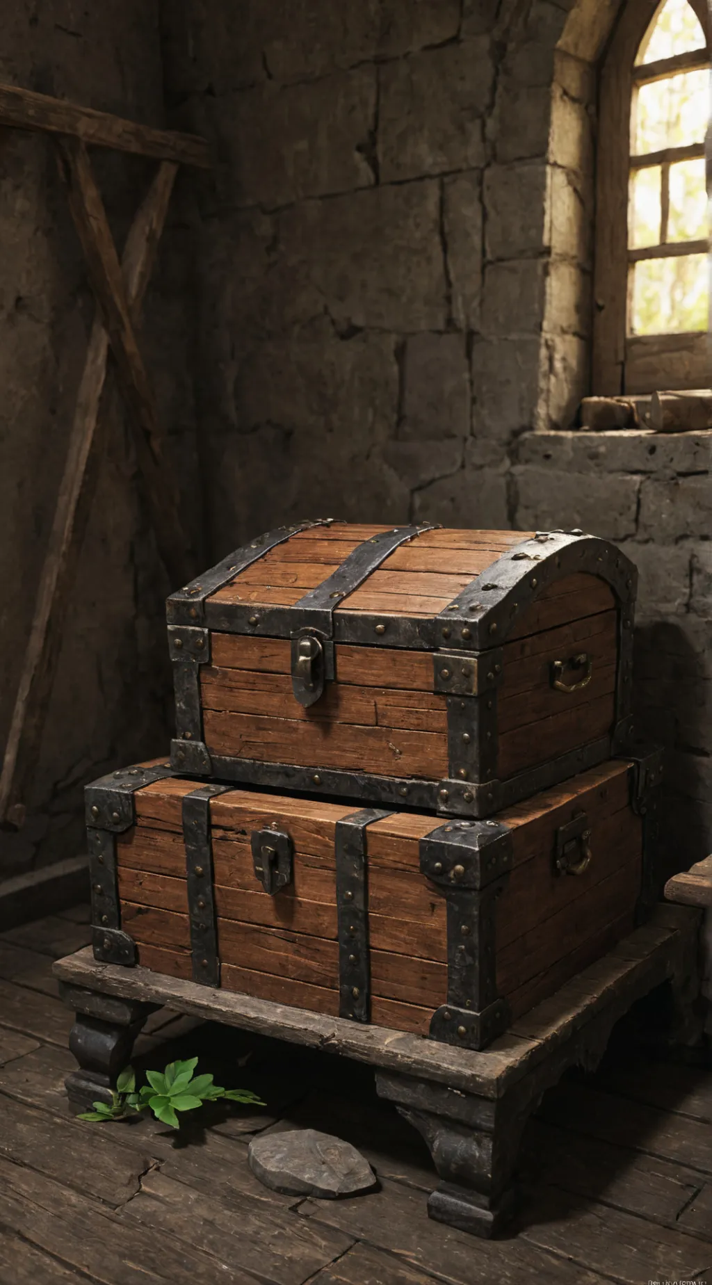 ai character: Mythical chest background