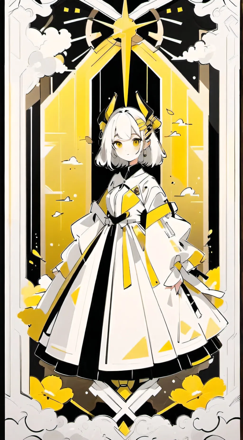 ai character: Paper cut background