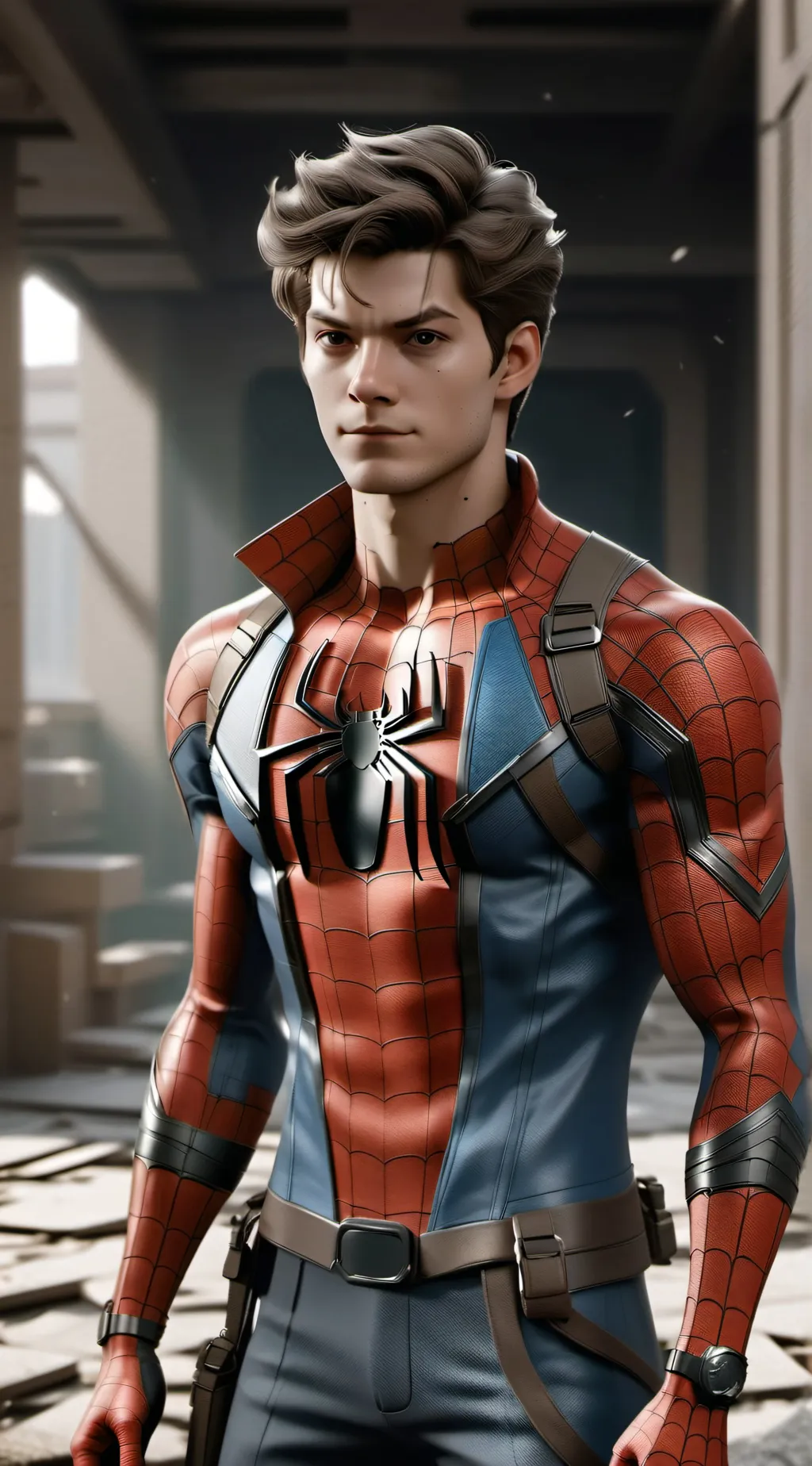 ai character: Spiderman  background