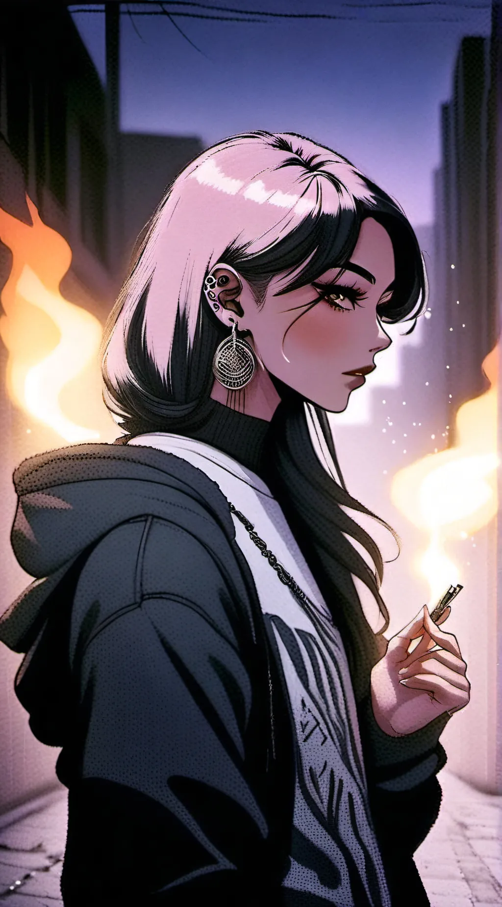 ai character: Akemi 🚬🤍 background