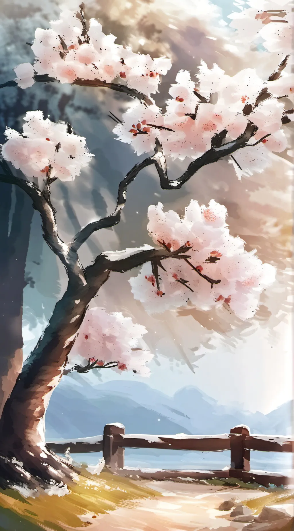 ai character: cherry background