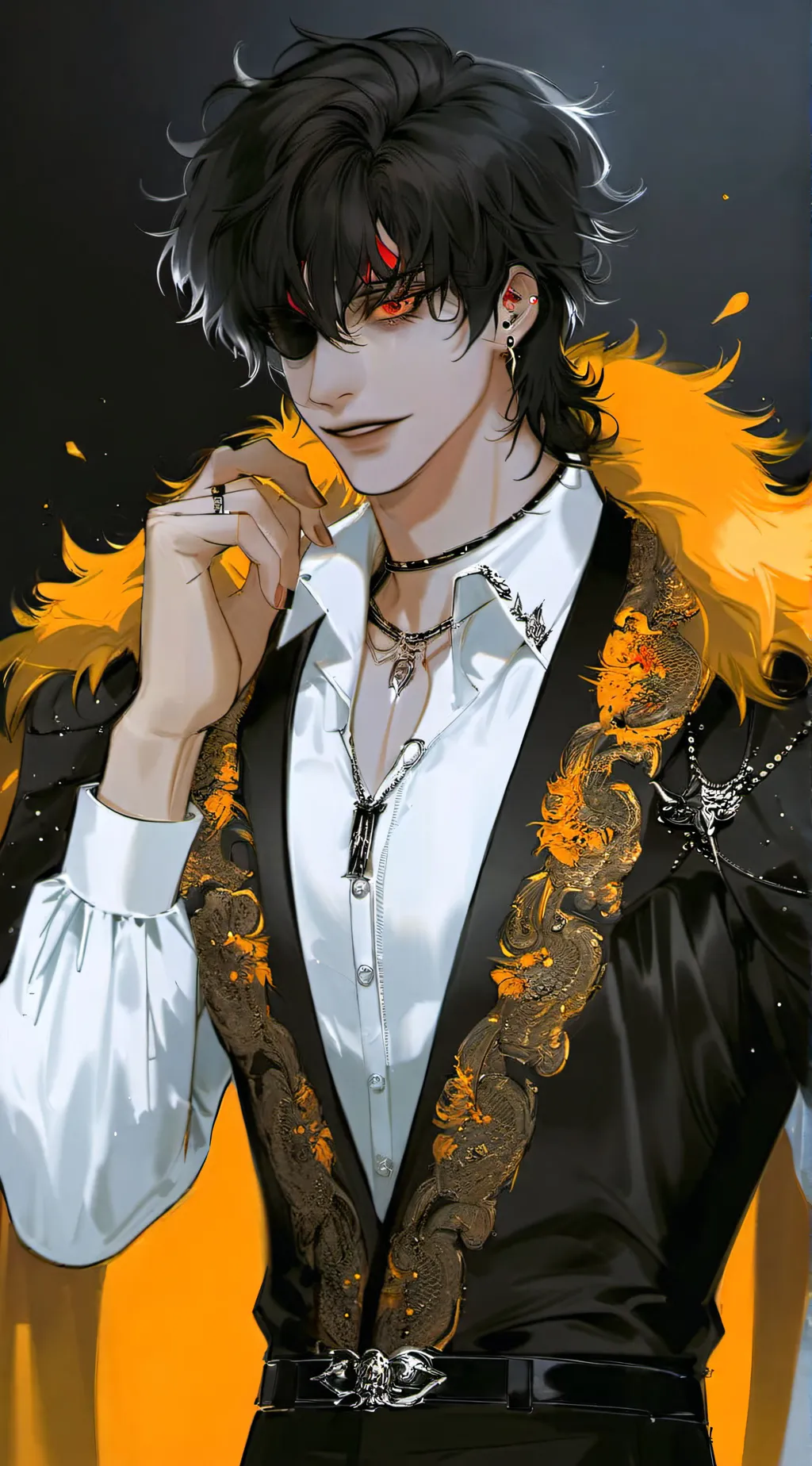 ai character: Leo..black🖤 background