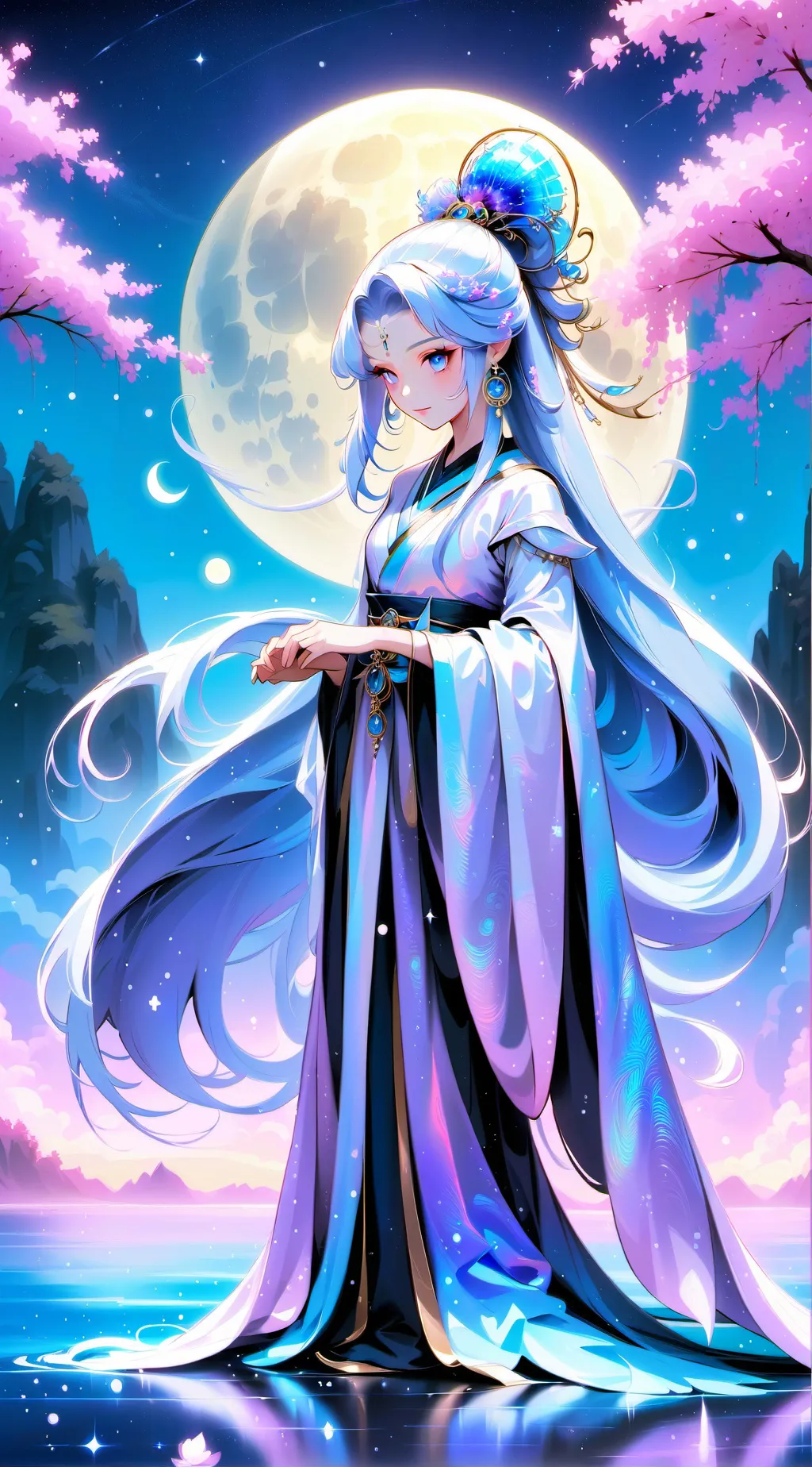 ai character: Moon teacher background