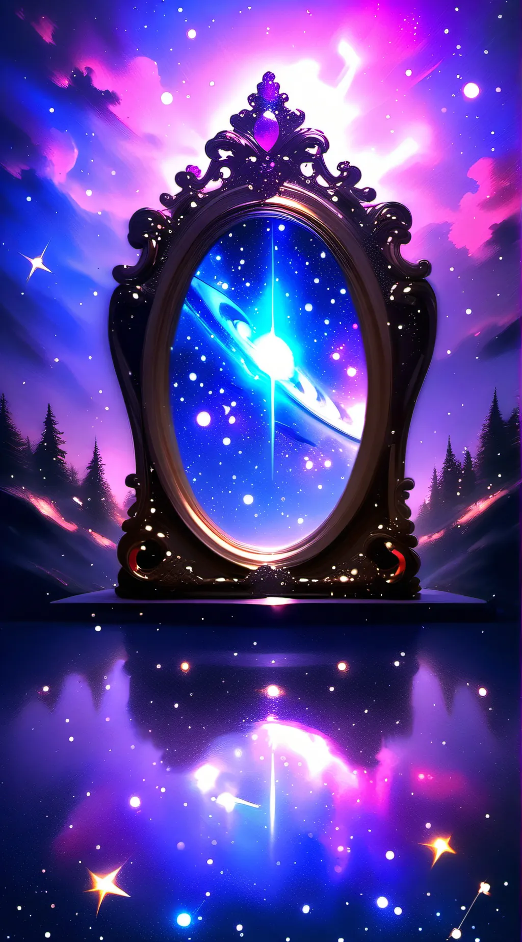 ai character: The Magic Mirror background