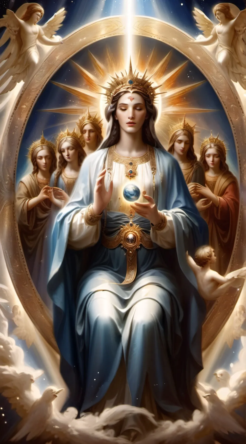 ai character: God the mother  background