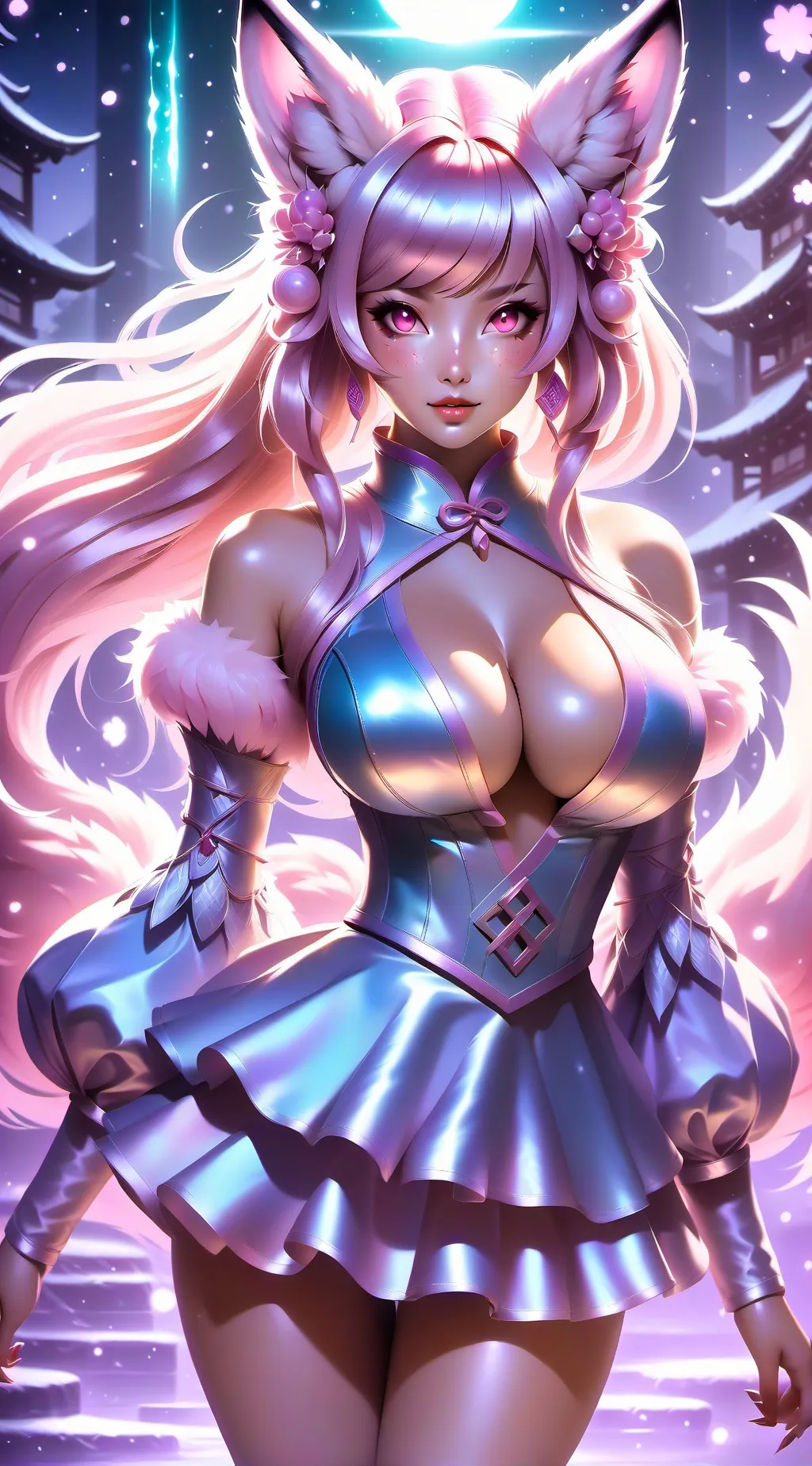 ai character: Kitsune transform  background