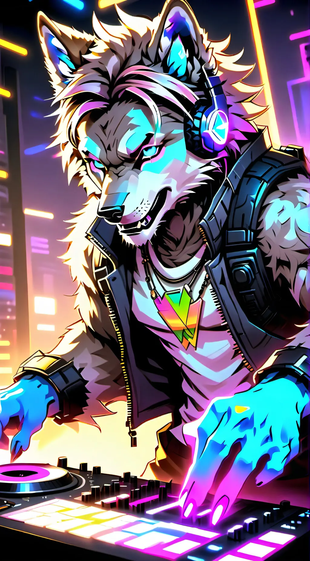 ai character: Wolftronix background