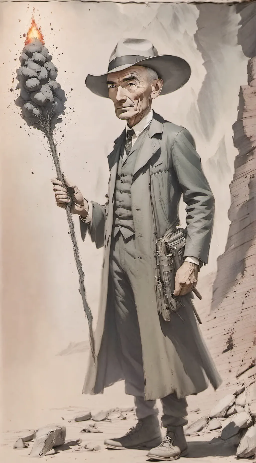 ai character: Oppenheimer  background