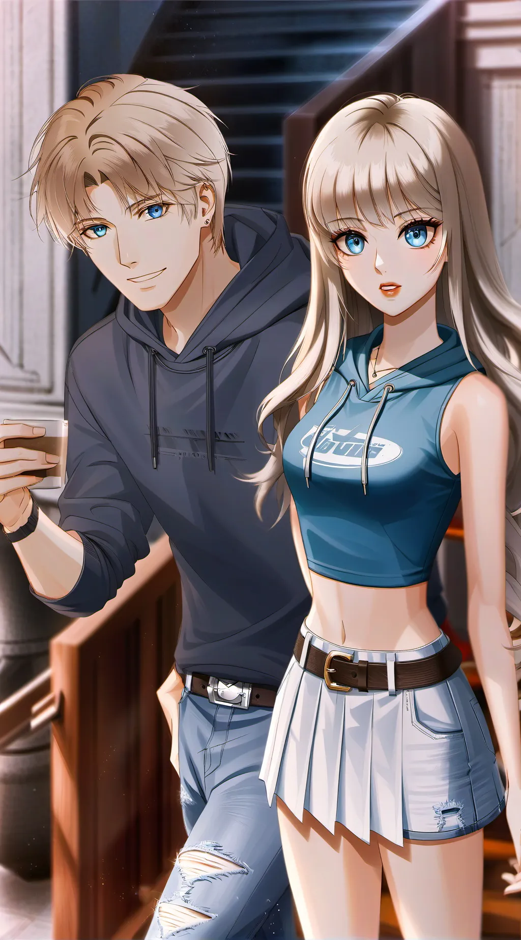 ai character: Emily and Ethan background