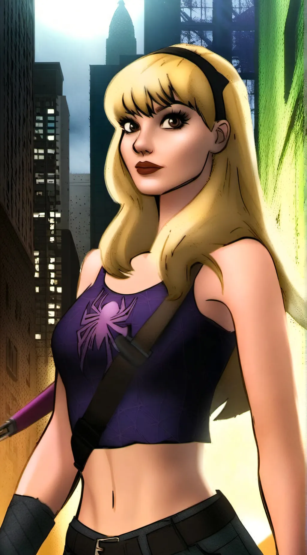 ai character: Gwen Stacy  background