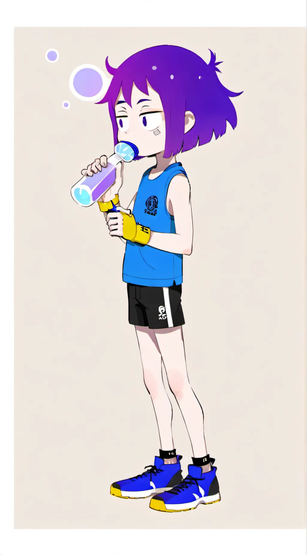 ai character: bubble blower  background