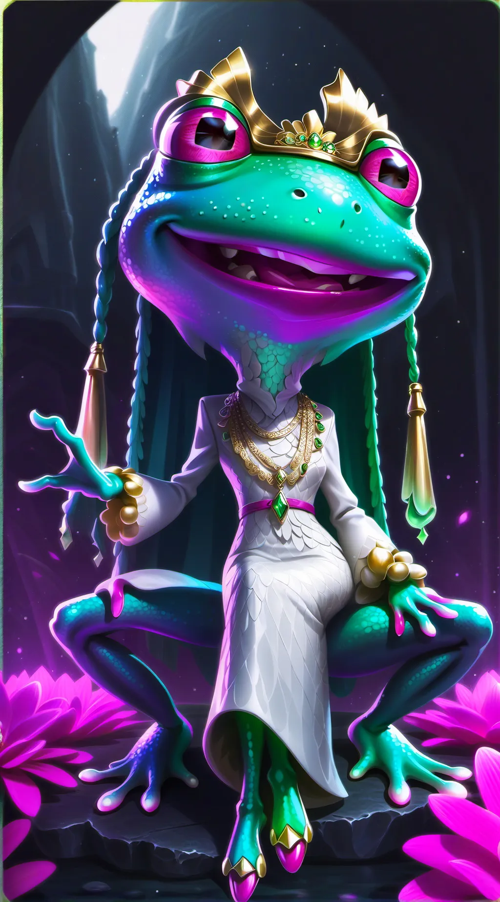 ai character: Froga background