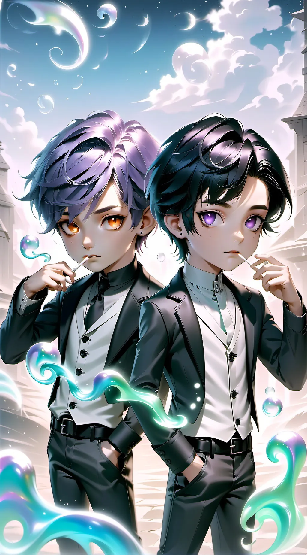 ai character: Hex and Vex!  background