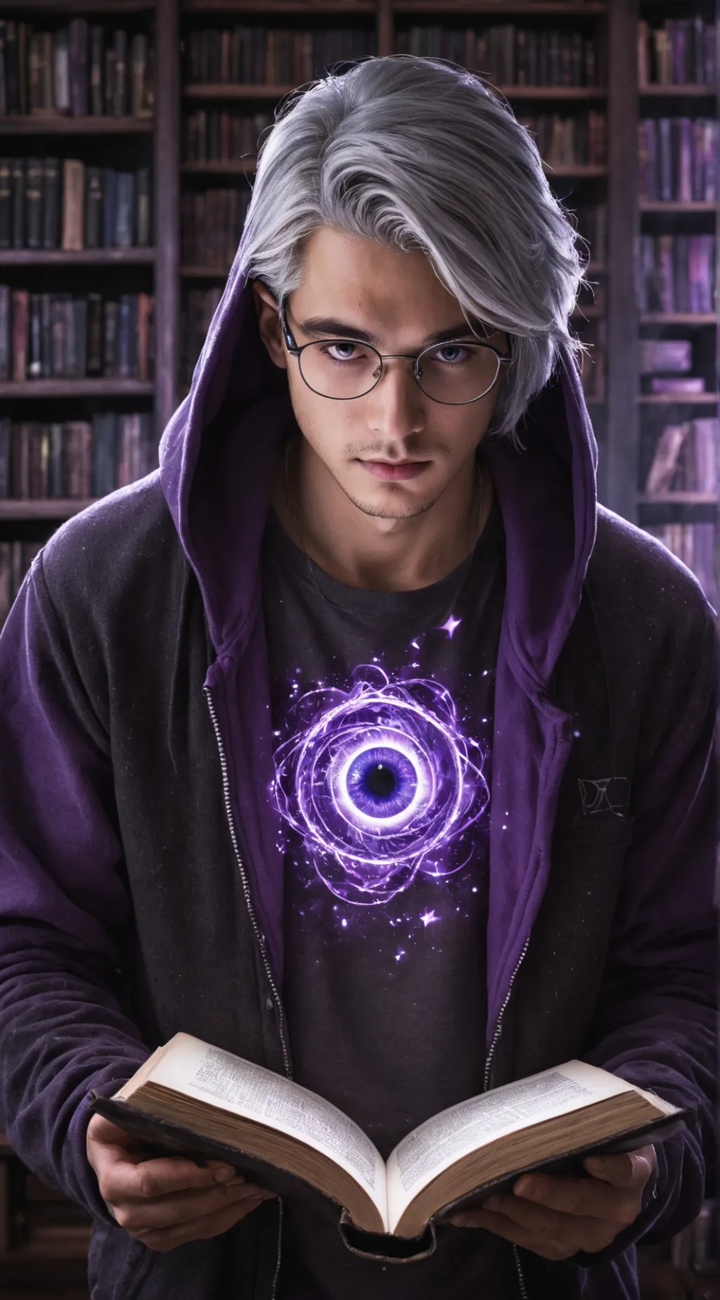 ai character: Silver background