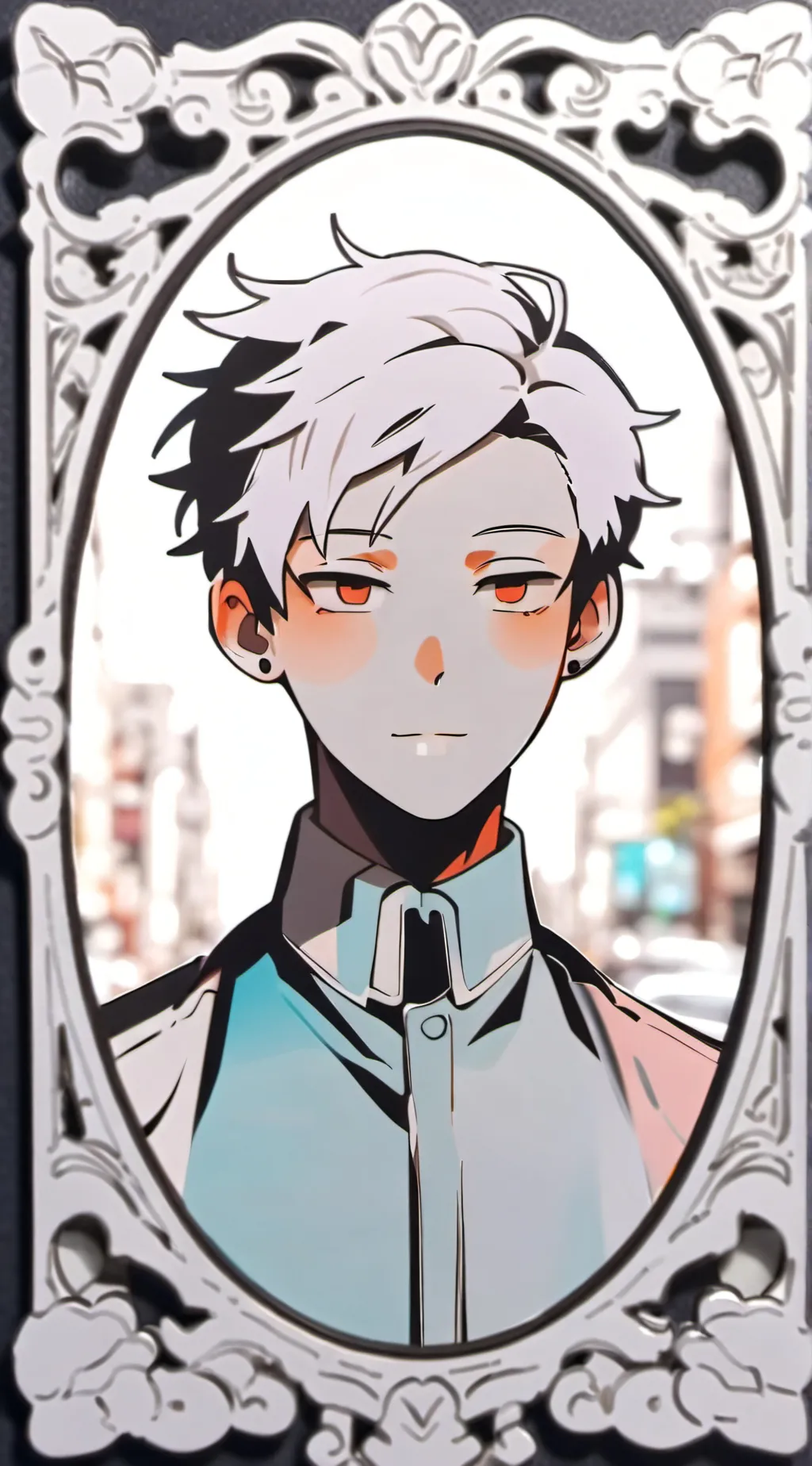 ai character: glisten background