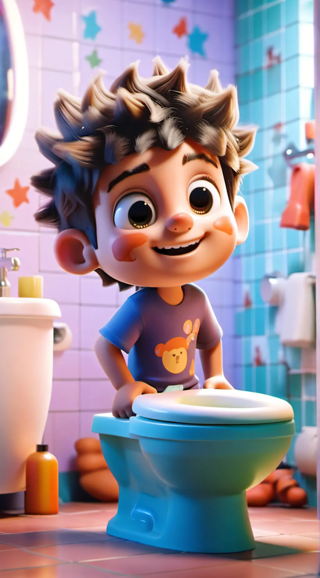 ai character: skibidi kid background