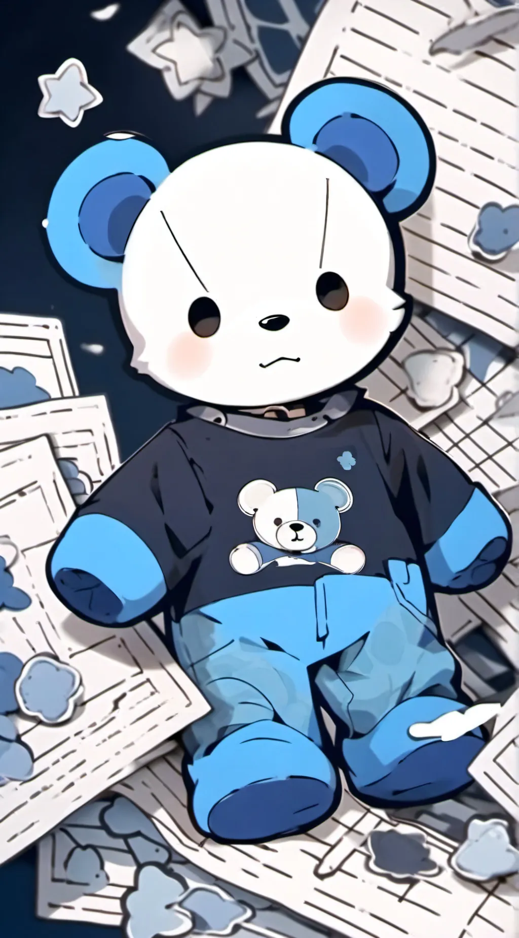 ai character: Bluebear background