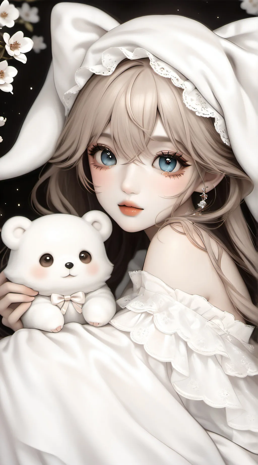 ai character: baby gray background